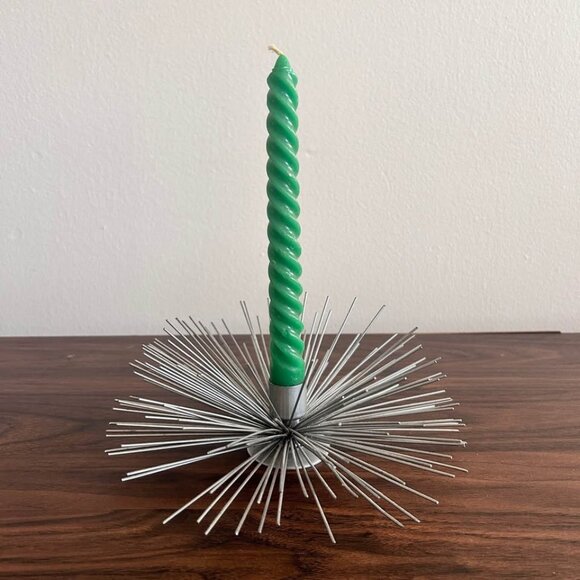 Vintage 50s 60s Mid-Century Modern Spiky Starburst Candleholder - Picture 1 of 10